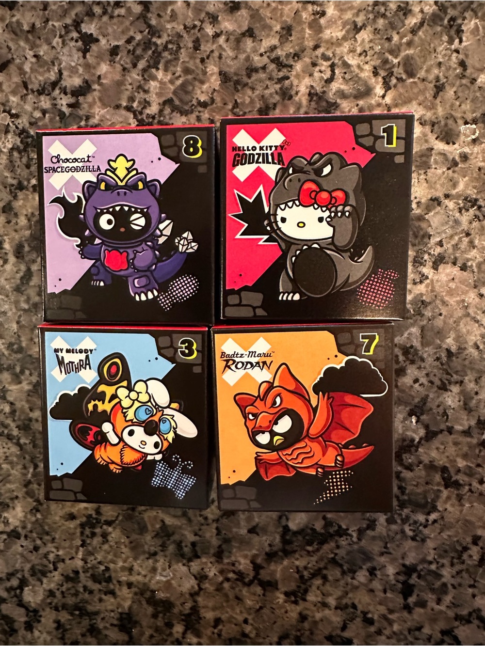 Set of 4 Godzilla hello kitty X McDonald’s